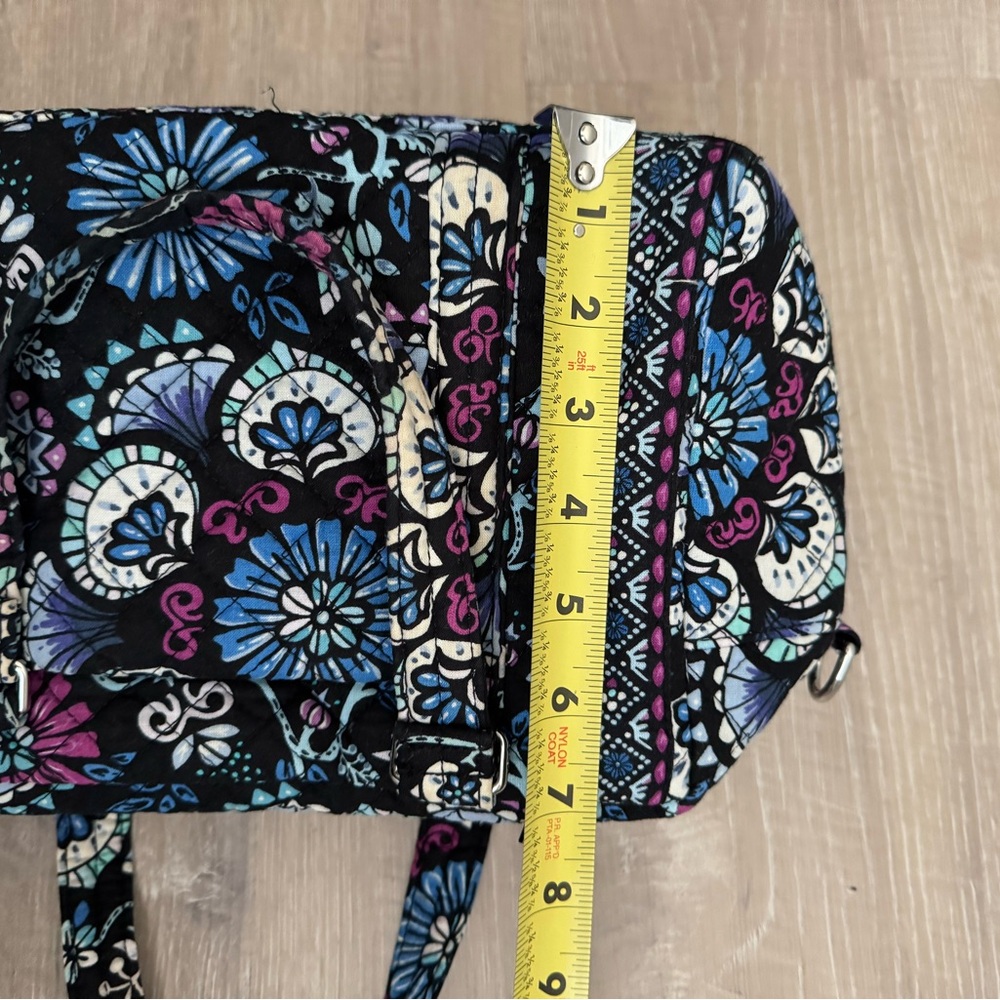 Vera Bradley Mini Duffel Bramble Print Quilted Purse Missing Long Strap - Picture 10 of 10